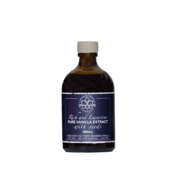 Pure & Natural Real Vanilla Extract, with Seeds. Made with Premium Bourbon Vanilla